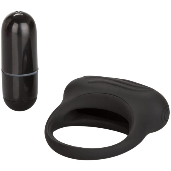 CalExotics Silicone Lovers Arouser Penisring Med Vibrator - Sort