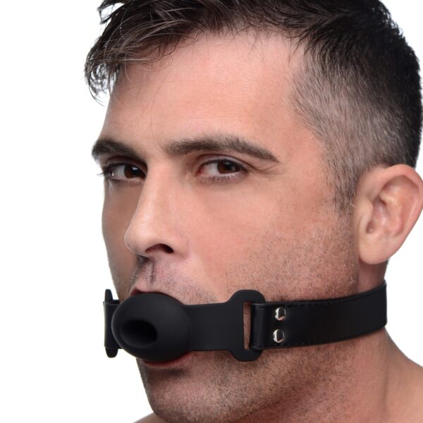 Strict Hollow Silikone Gag - Sort