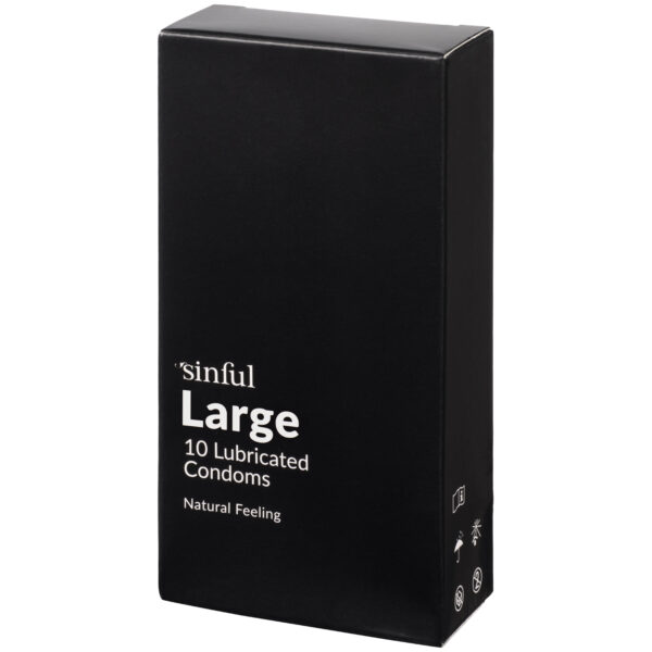Sinful Large Kondomer 10 stk - Klar