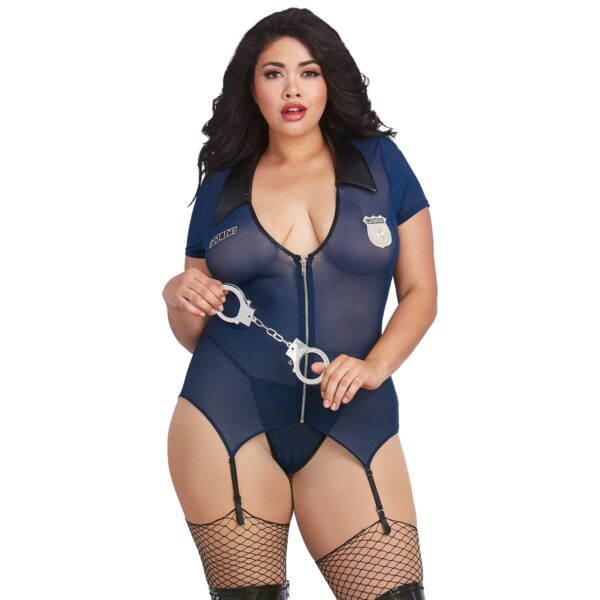Dreamgirl Lieutenant Lusty Politikostume Plus Size - Blå - Plus size