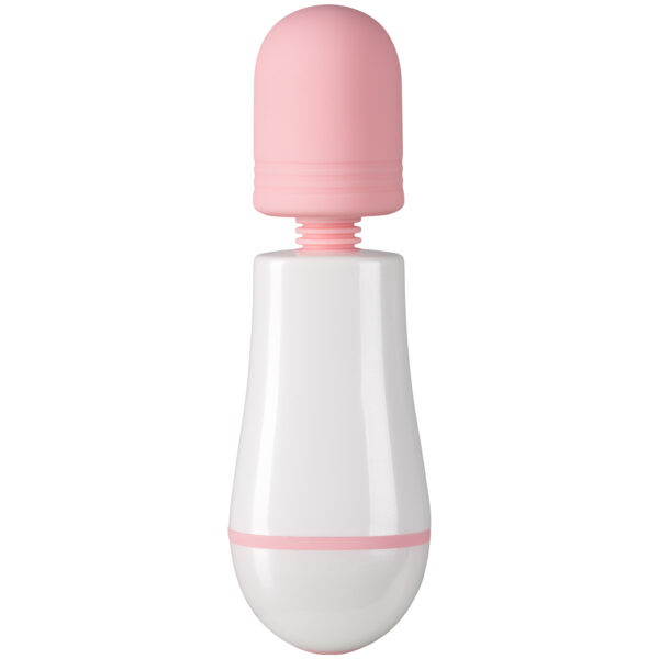 baseks Genopladelig Pink Mini Magic Wand - Hvid