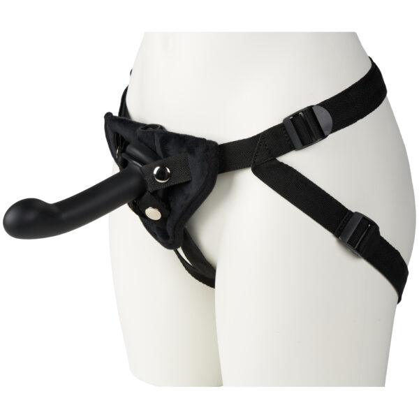 baseks Strap-On Harness med Vibrator og G-punkts Dildo - Sort