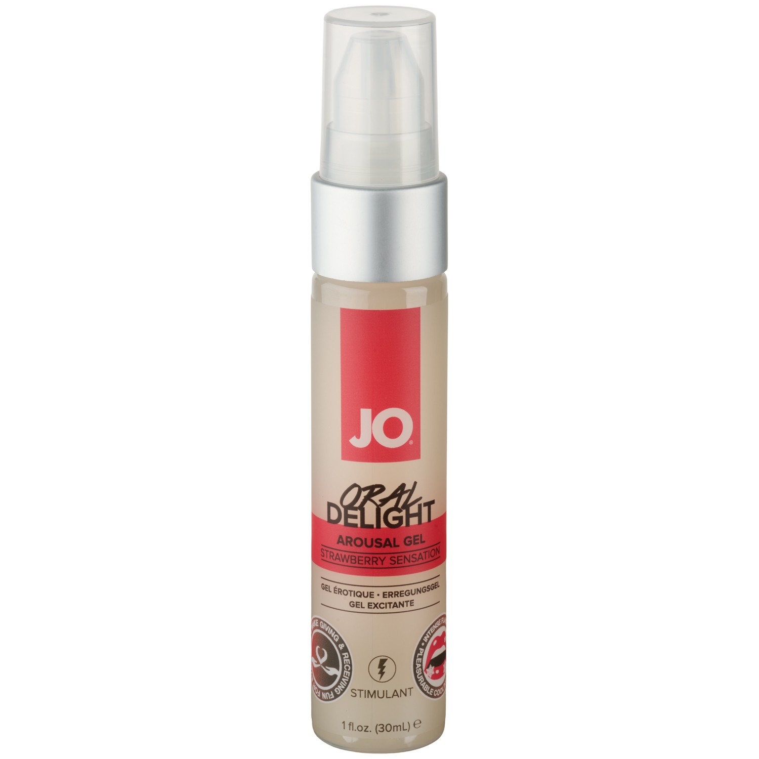 System JO Oral Delight Arousal Gel Strawberry Sensation 30 - Klar