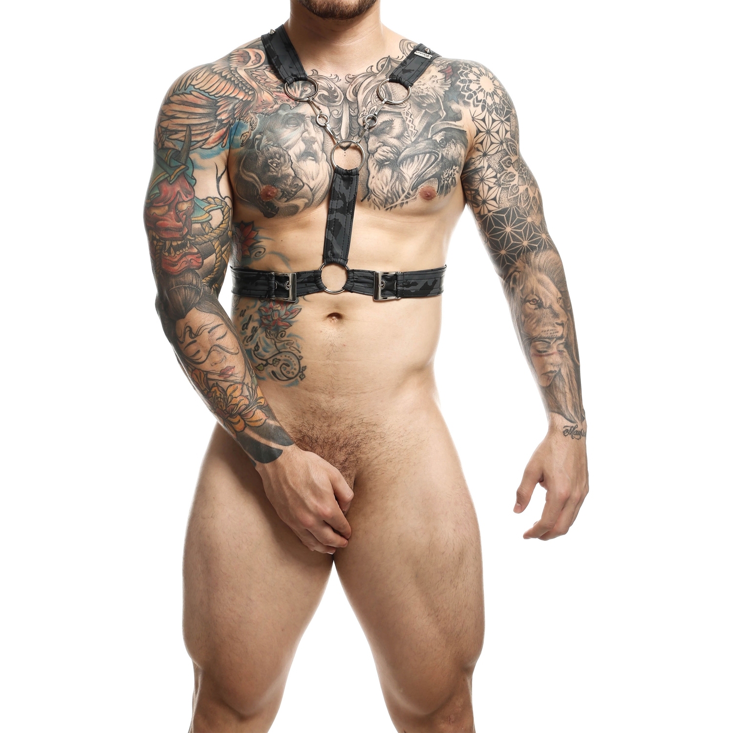 MaleBasics DNGEON Cross Bryst Harness - Grå