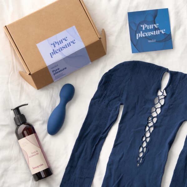 Sinful Pure Pleasure Gavesæt - Mørkeblå - Plus size