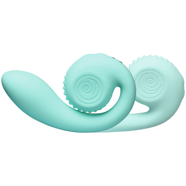 Snail Vibe Gizi Opladelig Dobbelt Vibrator - Turkis