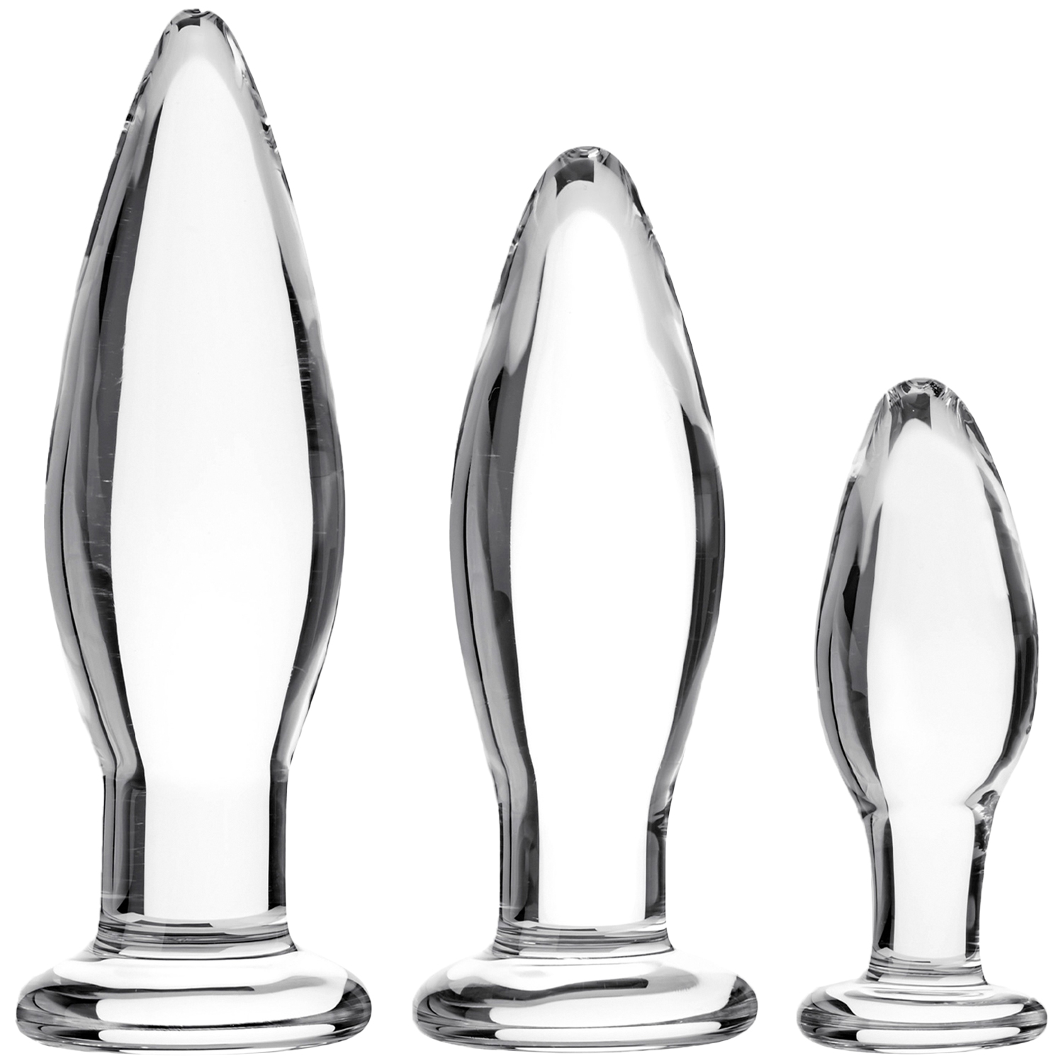 Sinful BumBum Glas Butt Plug Sæt - Klar