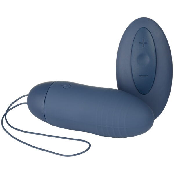 Amaysin Ribbed Love Vibrator Æg Opladelig og Fjernbetjent - Blå
