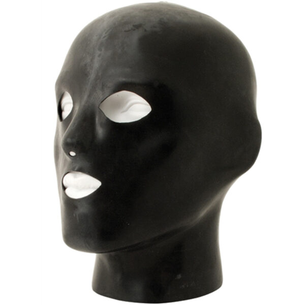 Mister B Rubber Heavy Duty Anatomical Hood With Holes - Sort - S/M
