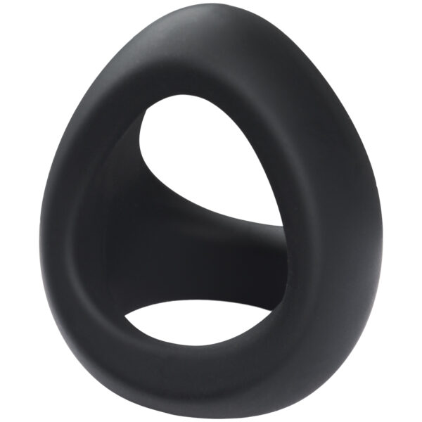 Love To Love Flux Ring Silikone Dobbelt Penisring - Sort