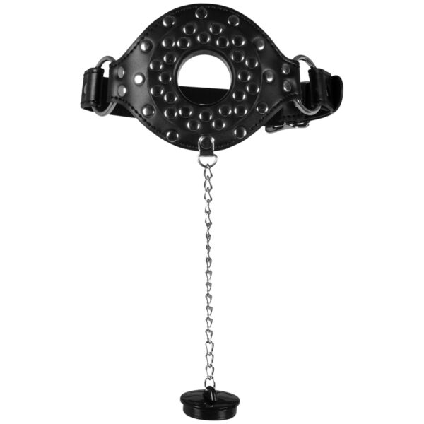 Ouch! Xtreme Open Mouth Gag med Plug Stopper - Sort