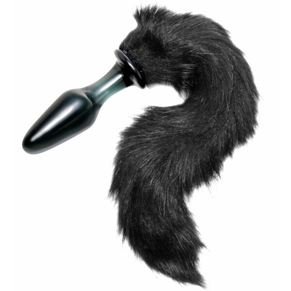 Tailz Midnight Fox Tail Glas Butt Plug - Sort
