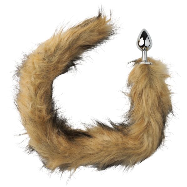 Furry Fantasy Red Fox Tail Butt Plug - Sølv