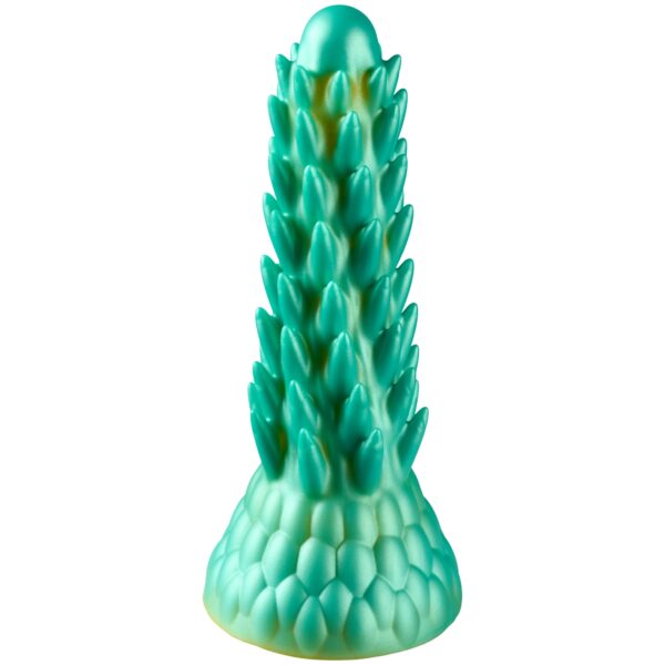 Creature Cocks Stegosaurus Spiky Reptile Silikone Dildo 15 cm - Grøn